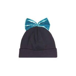 Federicamoretti  Black‎ Wool Knit Beanie Hat Warm Winter Accessory  / #8153